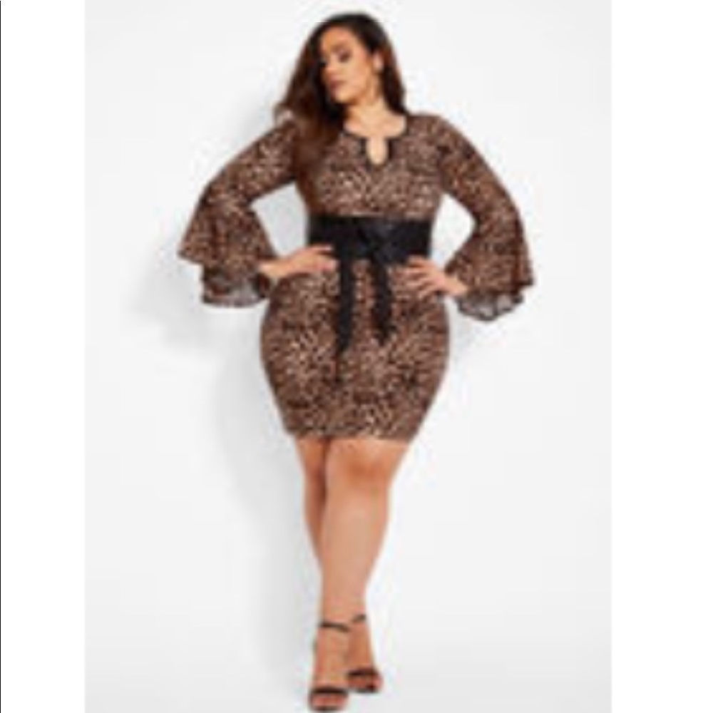 Ashley Stewart Leopard print dress